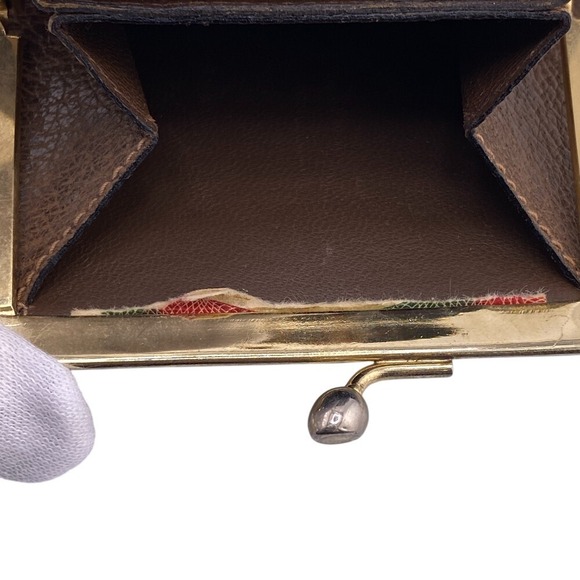 Gucci Clasp Coin Wallet Case Sherry Line GG Brown - Picture 4 of 4